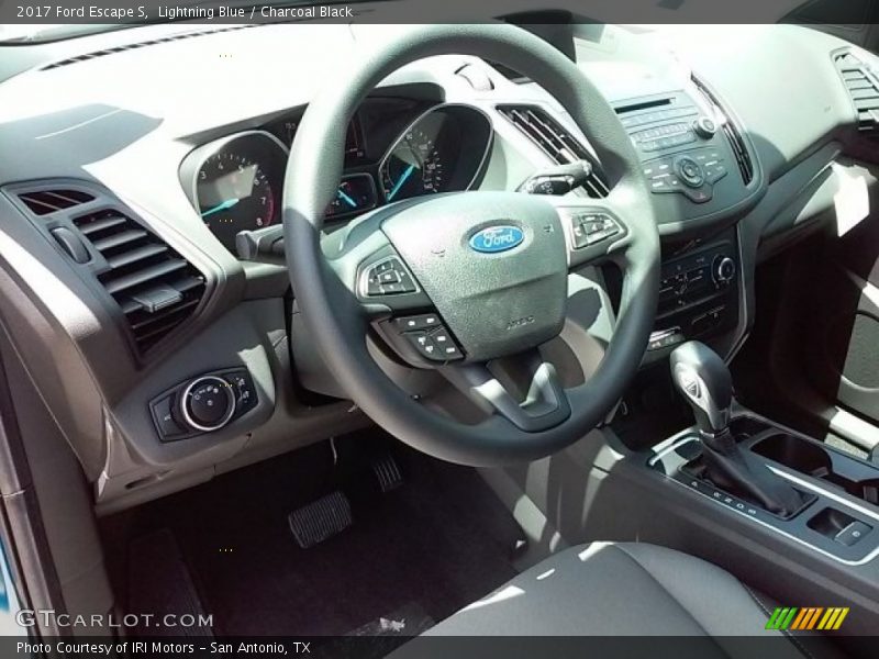 Lightning Blue / Charcoal Black 2017 Ford Escape S