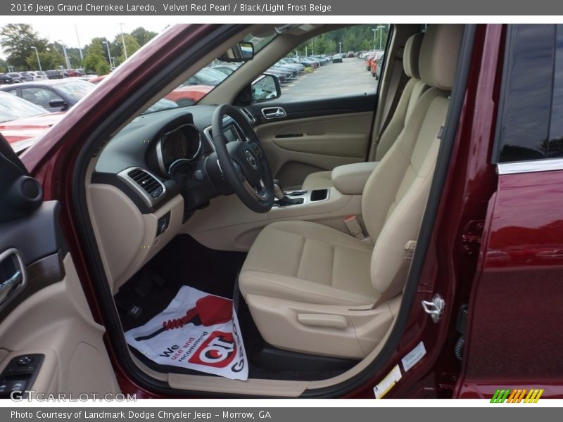 Velvet Red Pearl / Black/Light Frost Beige 2016 Jeep Grand Cherokee Laredo