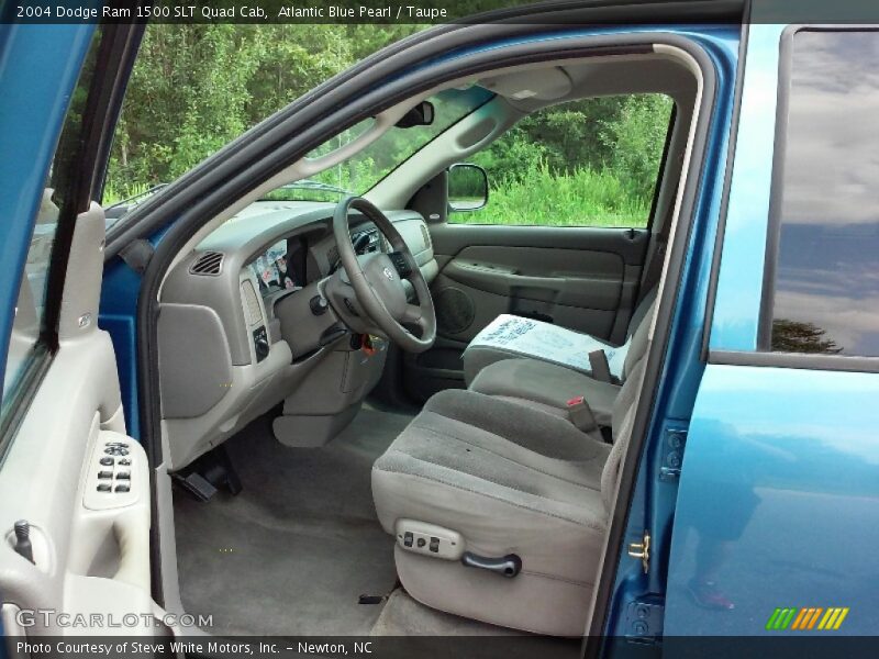 Atlantic Blue Pearl / Taupe 2004 Dodge Ram 1500 SLT Quad Cab