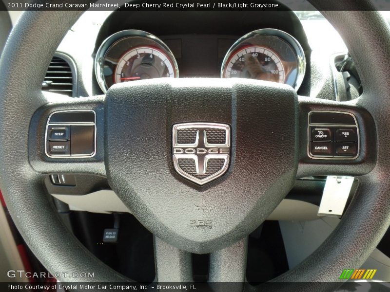 Deep Cherry Red Crystal Pearl / Black/Light Graystone 2011 Dodge Grand Caravan Mainstreet