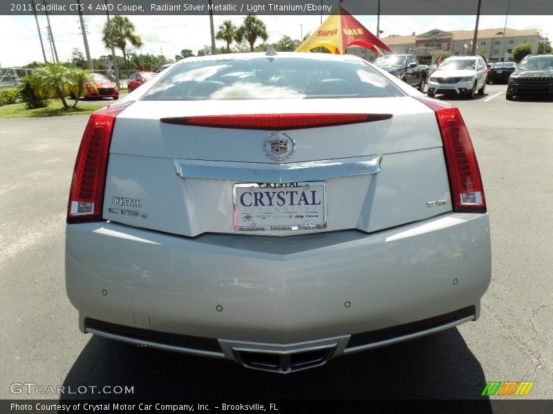 Radiant Silver Metallic / Light Titanium/Ebony 2011 Cadillac CTS 4 AWD Coupe