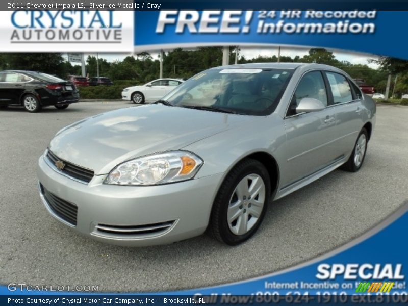 Silver Ice Metallic / Gray 2011 Chevrolet Impala LS