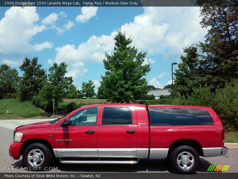 Flame Red / Medium Slate Gray 2006 Dodge Ram 1500 Laramie Mega Cab
