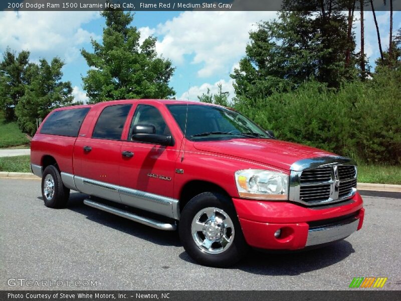 Flame Red / Medium Slate Gray 2006 Dodge Ram 1500 Laramie Mega Cab