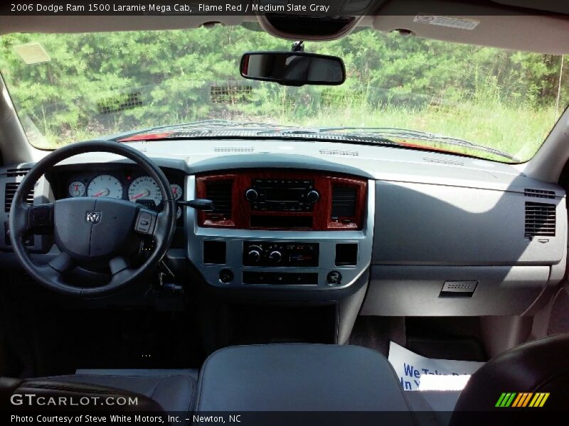 Flame Red / Medium Slate Gray 2006 Dodge Ram 1500 Laramie Mega Cab