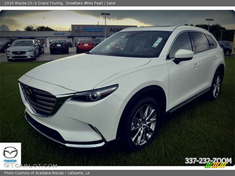 Snowflake White Pearl / Sand 2016 Mazda CX-9 Grand Touring