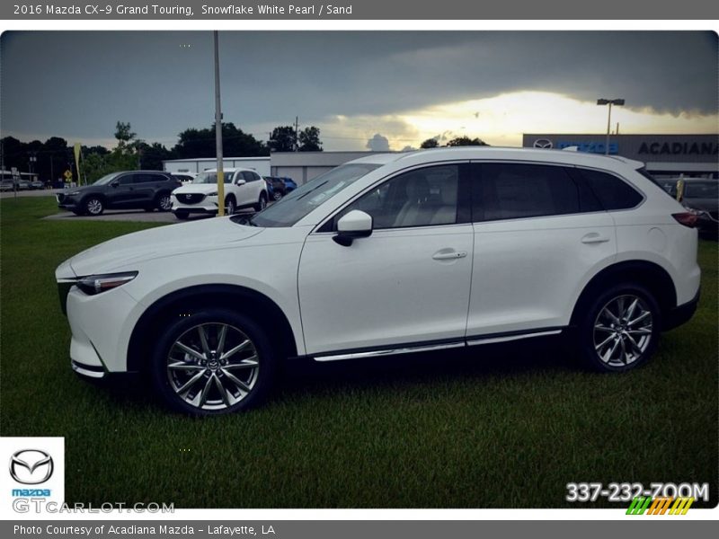 Snowflake White Pearl / Sand 2016 Mazda CX-9 Grand Touring
