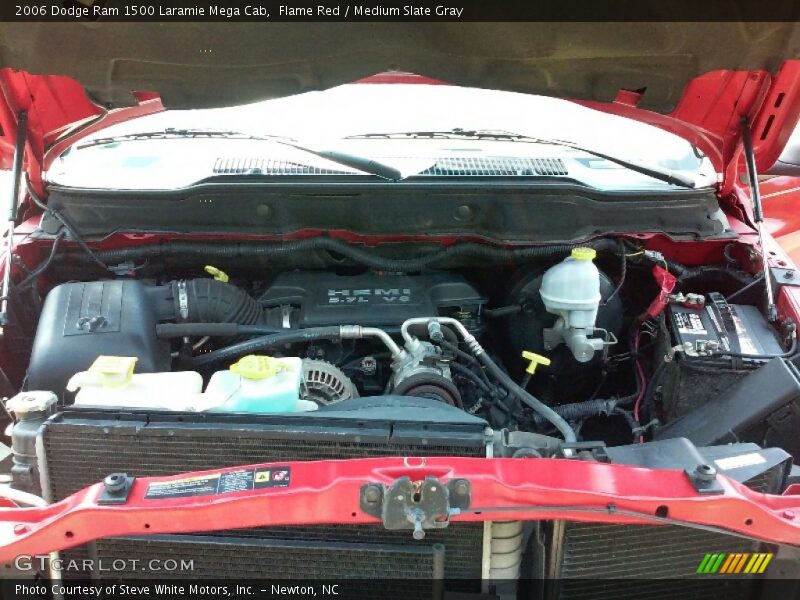 Flame Red / Medium Slate Gray 2006 Dodge Ram 1500 Laramie Mega Cab