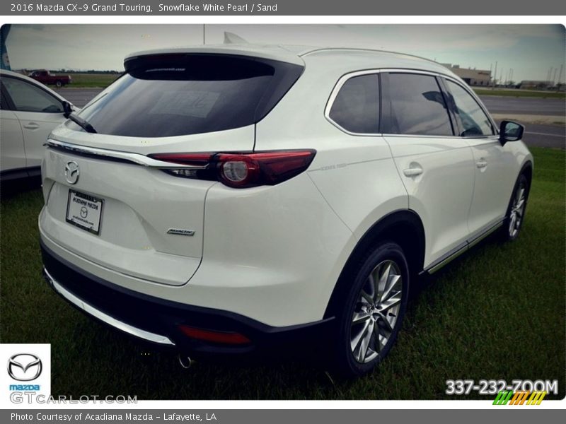 Snowflake White Pearl / Sand 2016 Mazda CX-9 Grand Touring