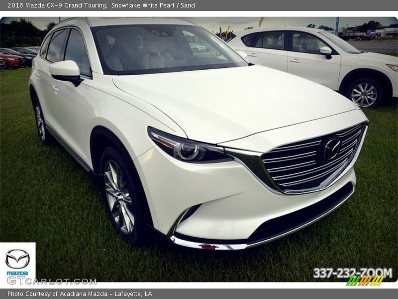 Snowflake White Pearl / Sand 2016 Mazda CX-9 Grand Touring
