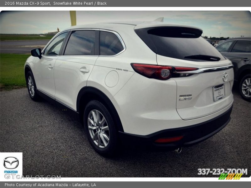 Snowflake White Pearl / Black 2016 Mazda CX-9 Sport