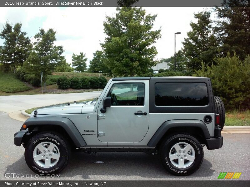 Billet Silver Metallic / Black 2016 Jeep Wrangler Sport