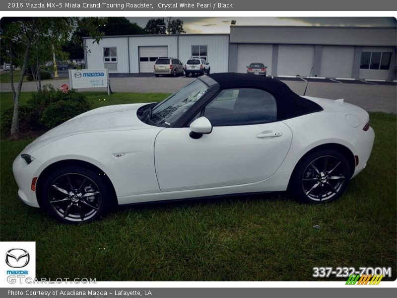 Crystal White Pearl / Black 2016 Mazda MX-5 Miata Grand Touring Roadster