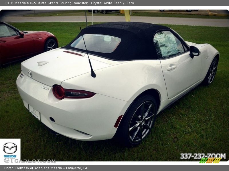 Crystal White Pearl / Black 2016 Mazda MX-5 Miata Grand Touring Roadster