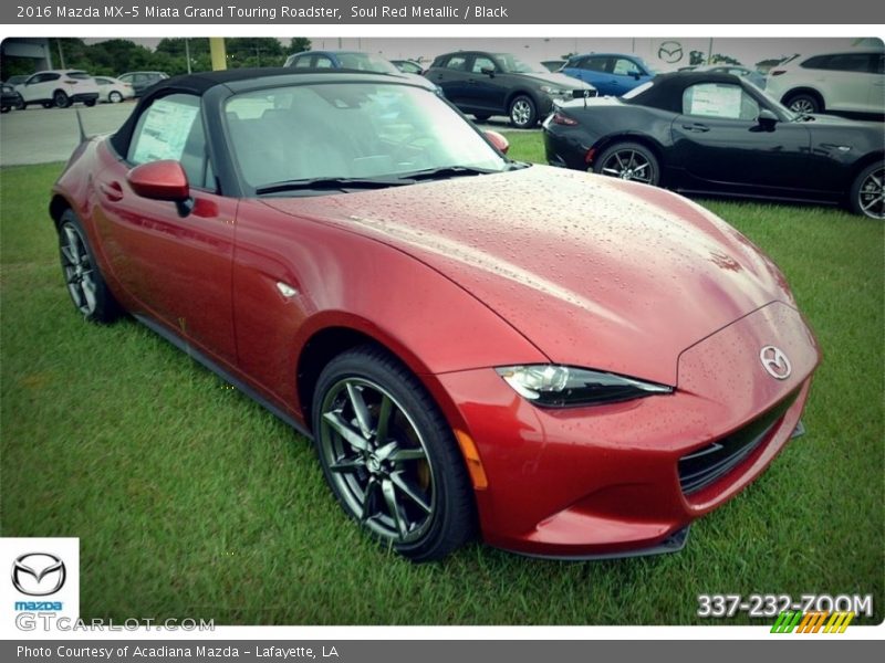 Soul Red Metallic / Black 2016 Mazda MX-5 Miata Grand Touring Roadster
