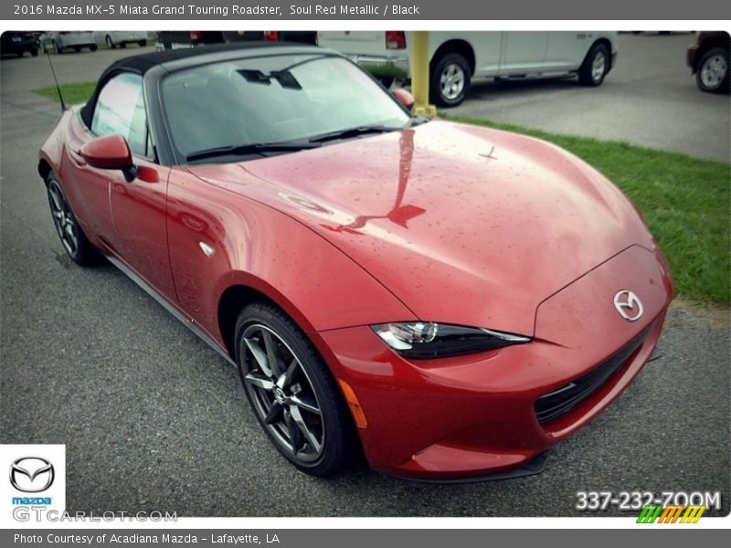 Soul Red Metallic / Black 2016 Mazda MX-5 Miata Grand Touring Roadster