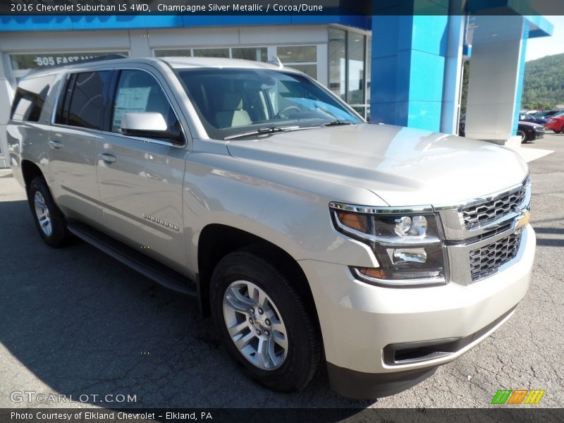 Champagne Silver Metallic / Cocoa/Dune 2016 Chevrolet Suburban LS 4WD