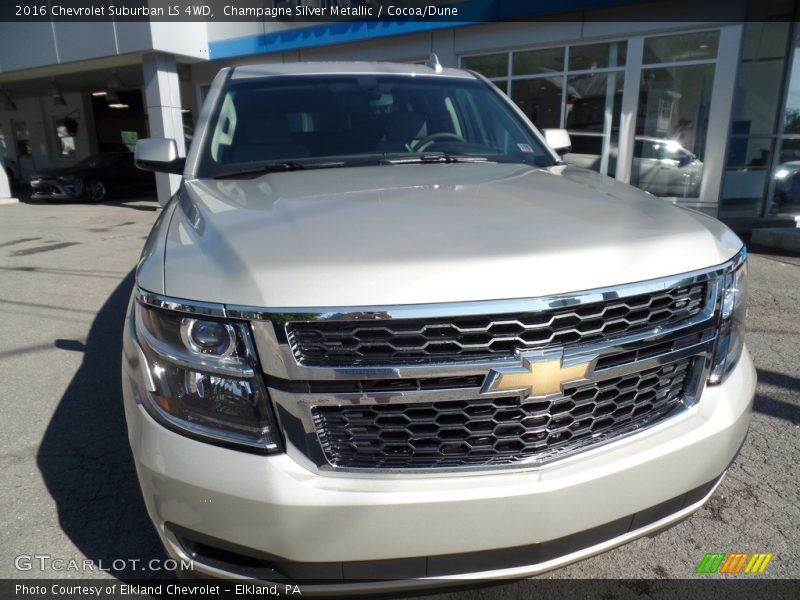 Champagne Silver Metallic / Cocoa/Dune 2016 Chevrolet Suburban LS 4WD