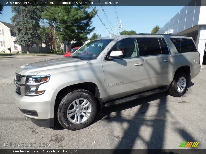 Champagne Silver Metallic / Cocoa/Dune 2016 Chevrolet Suburban LS 4WD