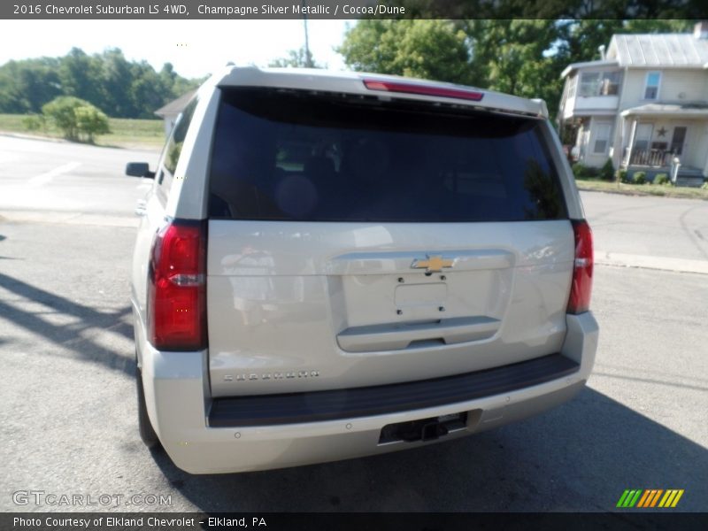 Champagne Silver Metallic / Cocoa/Dune 2016 Chevrolet Suburban LS 4WD