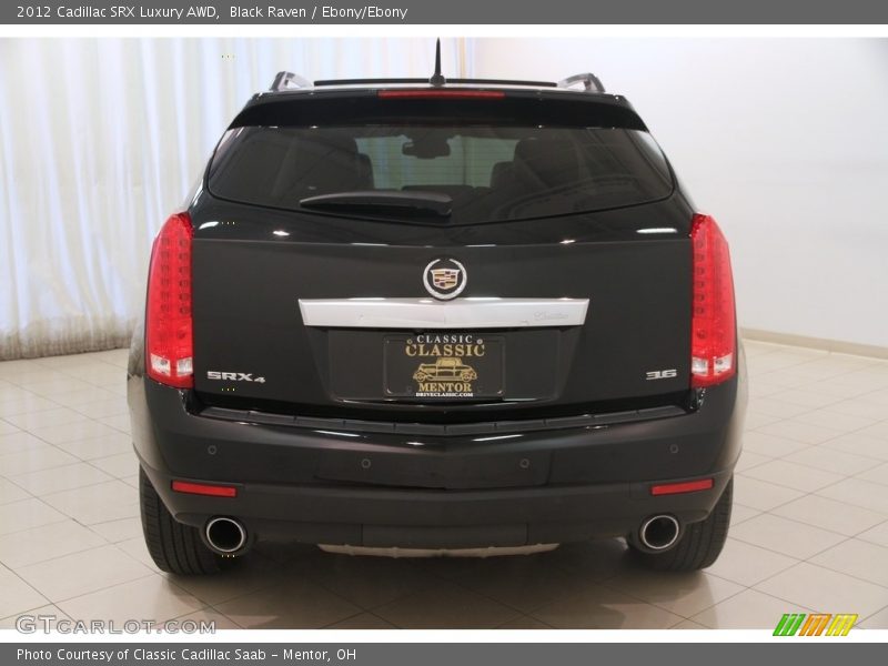 Black Raven / Ebony/Ebony 2012 Cadillac SRX Luxury AWD