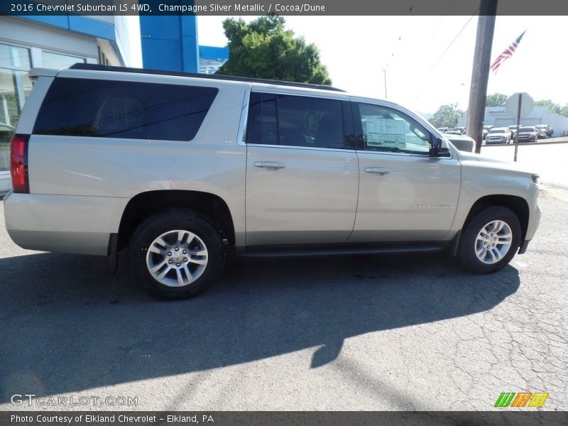 Champagne Silver Metallic / Cocoa/Dune 2016 Chevrolet Suburban LS 4WD