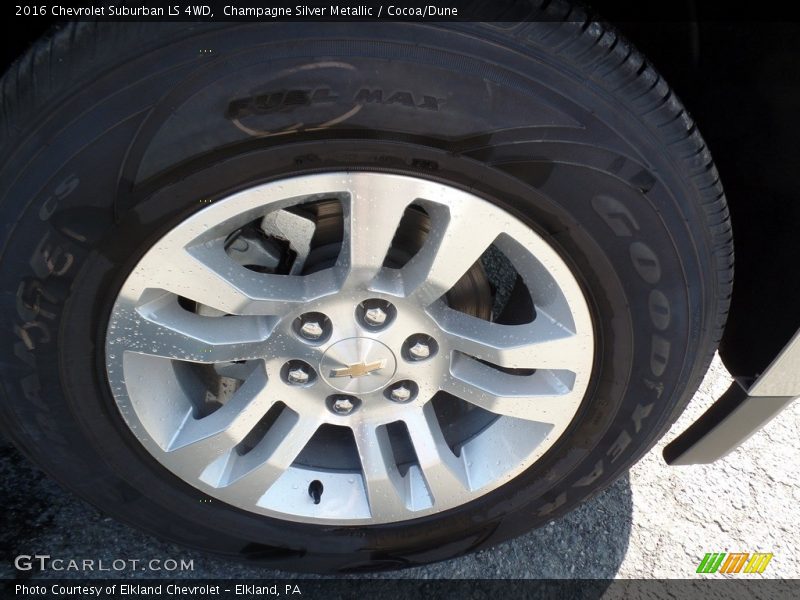 Champagne Silver Metallic / Cocoa/Dune 2016 Chevrolet Suburban LS 4WD