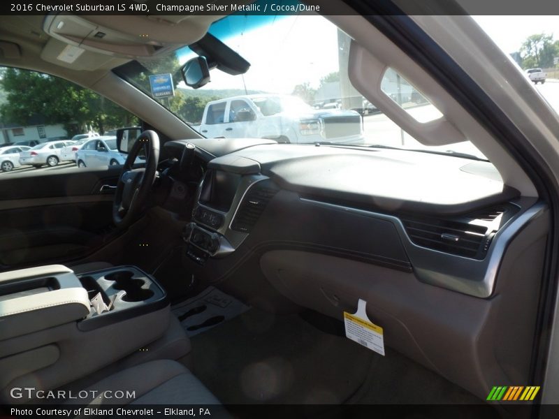 Champagne Silver Metallic / Cocoa/Dune 2016 Chevrolet Suburban LS 4WD