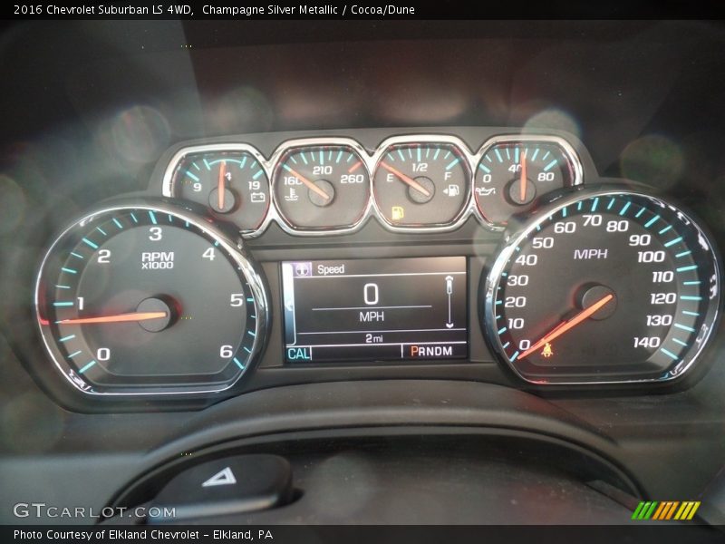 Champagne Silver Metallic / Cocoa/Dune 2016 Chevrolet Suburban LS 4WD