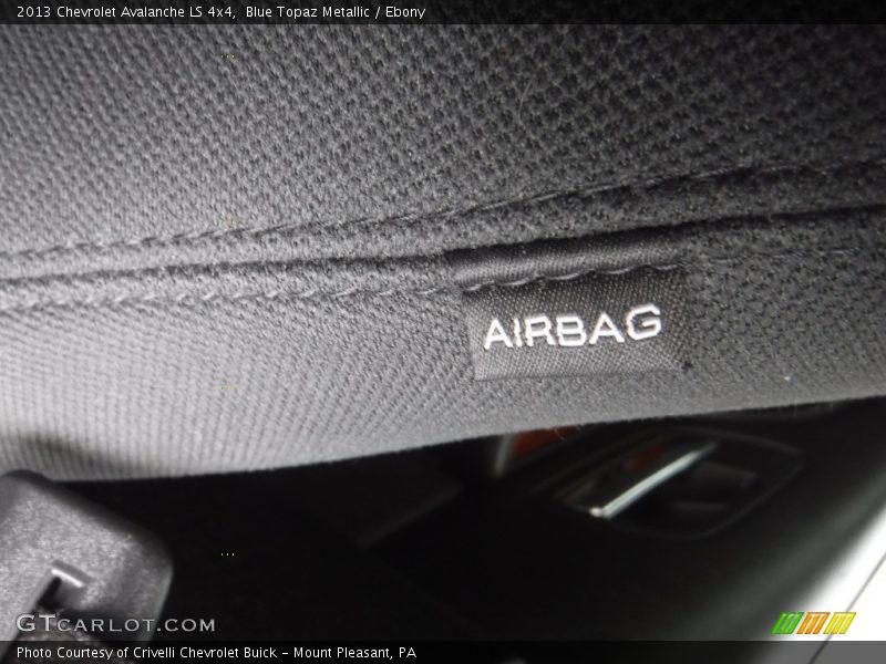 Blue Topaz Metallic / Ebony 2013 Chevrolet Avalanche LS 4x4