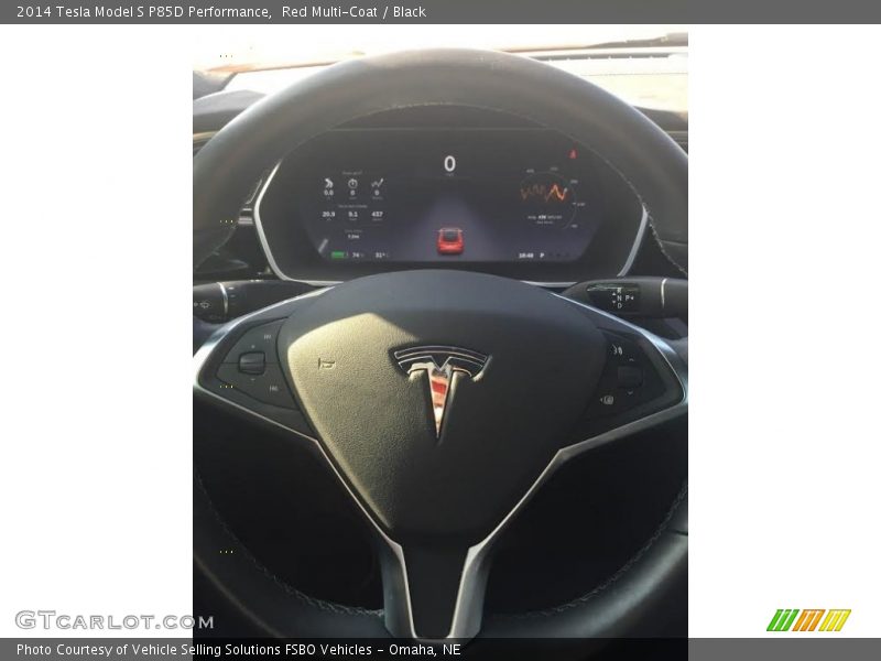 Red Multi-Coat / Black 2014 Tesla Model S P85D Performance