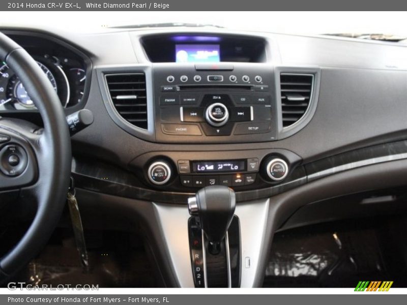 White Diamond Pearl / Beige 2014 Honda CR-V EX-L