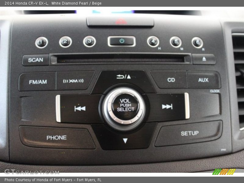 White Diamond Pearl / Beige 2014 Honda CR-V EX-L