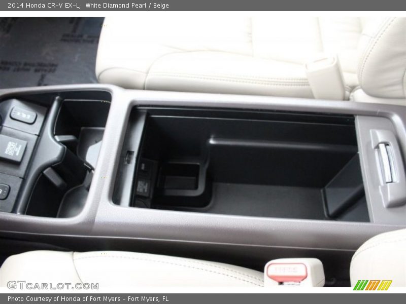 White Diamond Pearl / Beige 2014 Honda CR-V EX-L