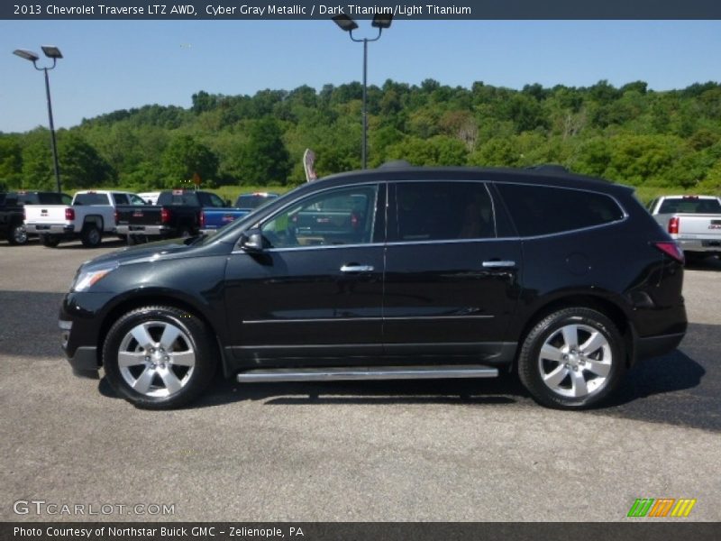 Cyber Gray Metallic / Dark Titanium/Light Titanium 2013 Chevrolet Traverse LTZ AWD