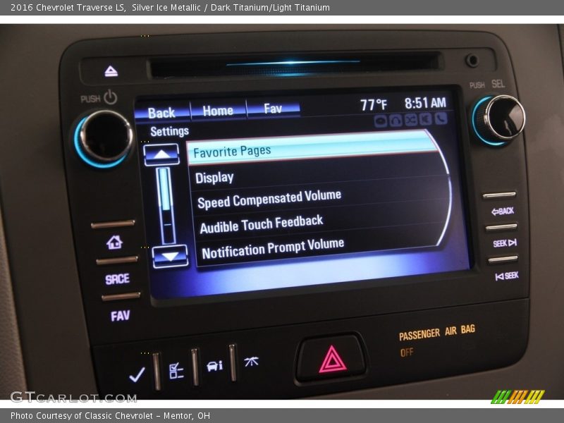 Silver Ice Metallic / Dark Titanium/Light Titanium 2016 Chevrolet Traverse LS