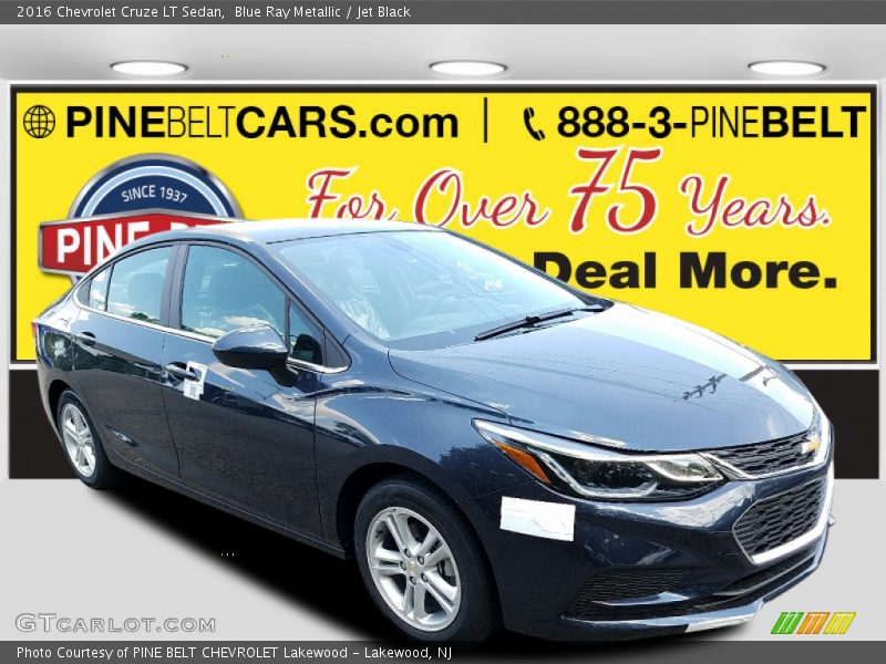 Blue Ray Metallic / Jet Black 2016 Chevrolet Cruze LT Sedan