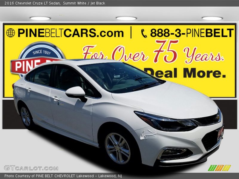 Summit White / Jet Black 2016 Chevrolet Cruze LT Sedan