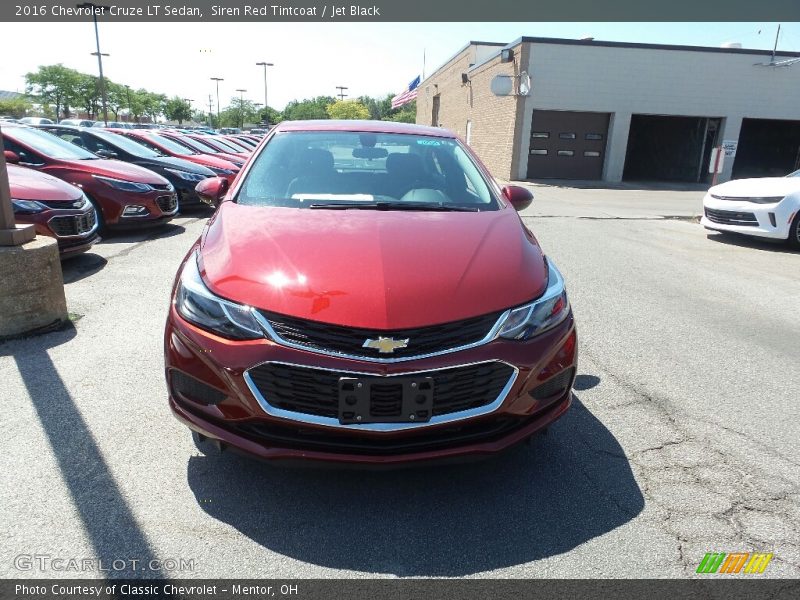 Siren Red Tintcoat / Jet Black 2016 Chevrolet Cruze LT Sedan