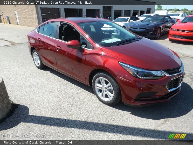 Siren Red Tintcoat / Jet Black 2016 Chevrolet Cruze LT Sedan