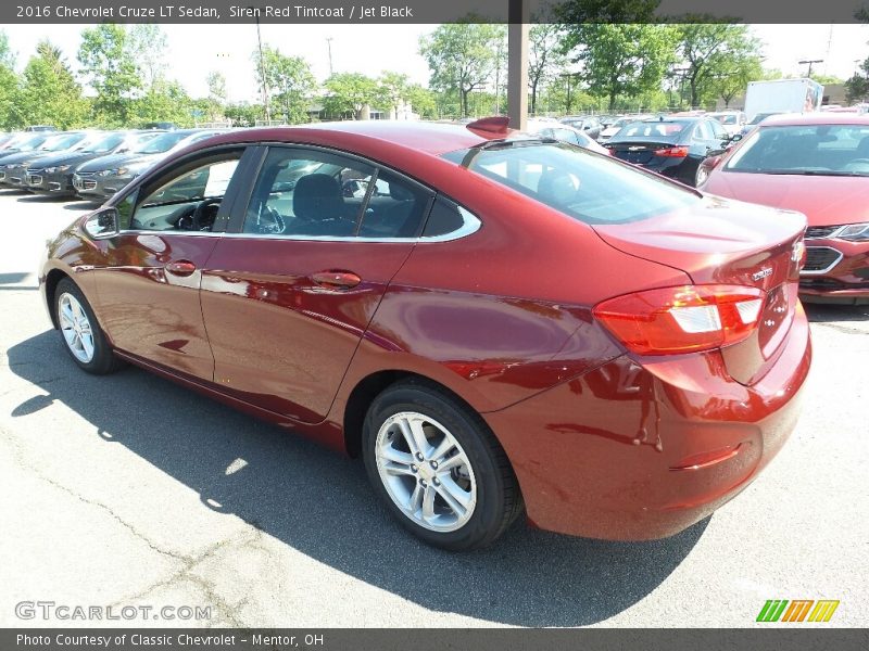 Siren Red Tintcoat / Jet Black 2016 Chevrolet Cruze LT Sedan