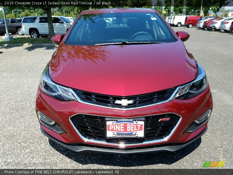 Siren Red Tintcoat / Jet Black 2016 Chevrolet Cruze LT Sedan