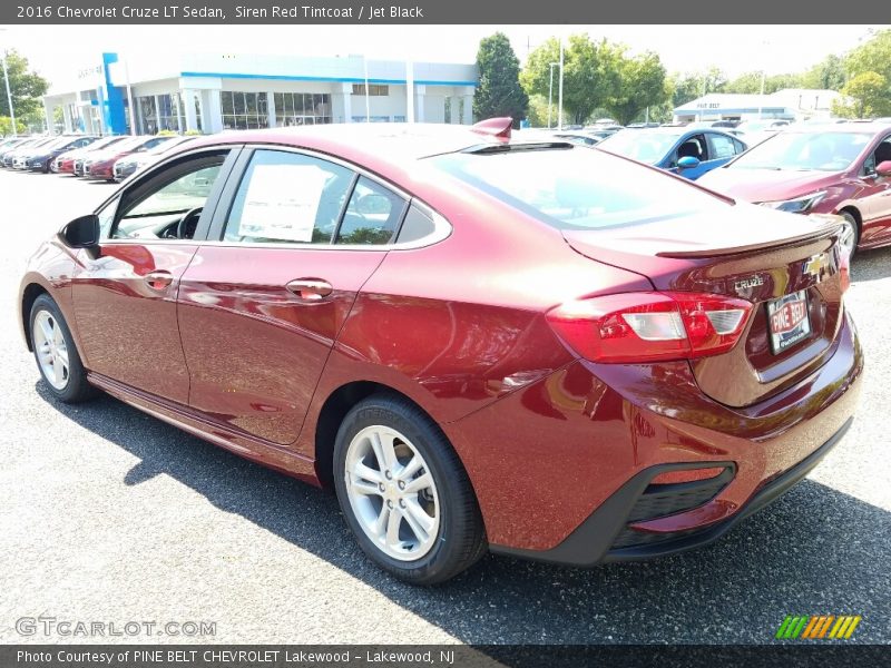 Siren Red Tintcoat / Jet Black 2016 Chevrolet Cruze LT Sedan