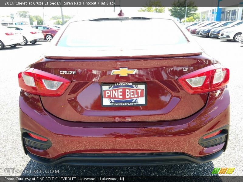 Siren Red Tintcoat / Jet Black 2016 Chevrolet Cruze LT Sedan