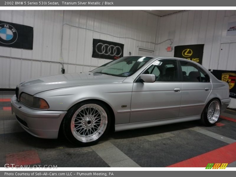 Titanium Silver Metallic / Black 2002 BMW 5 Series 530i Sedan
