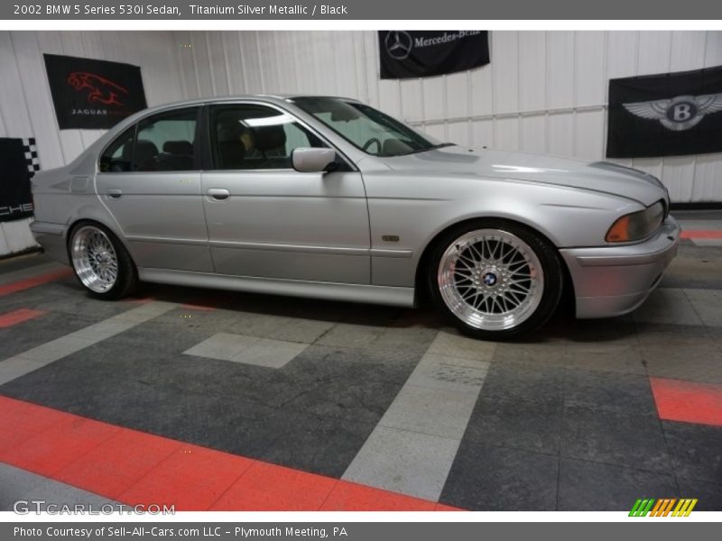Titanium Silver Metallic / Black 2002 BMW 5 Series 530i Sedan