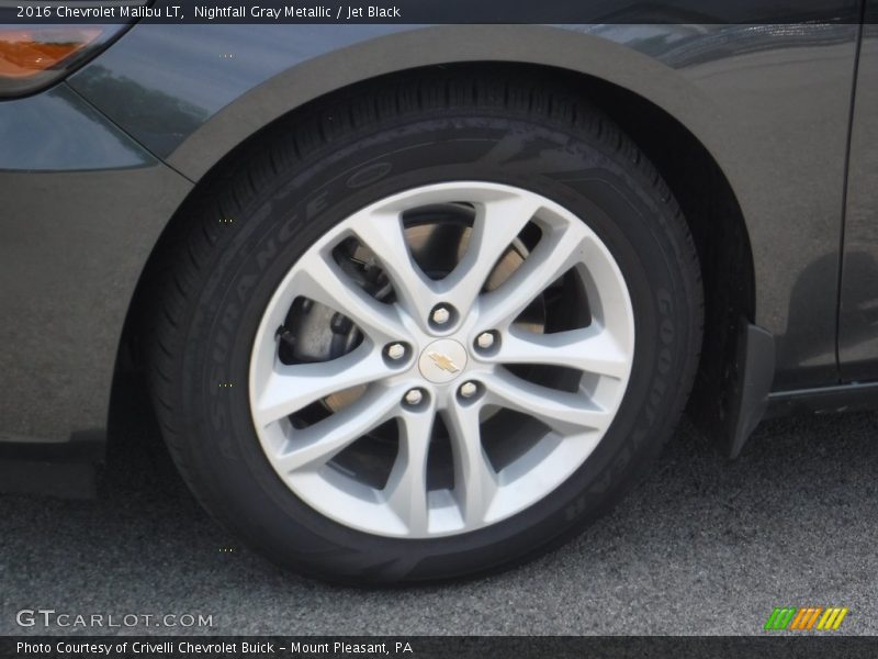 Nightfall Gray Metallic / Jet Black 2016 Chevrolet Malibu LT