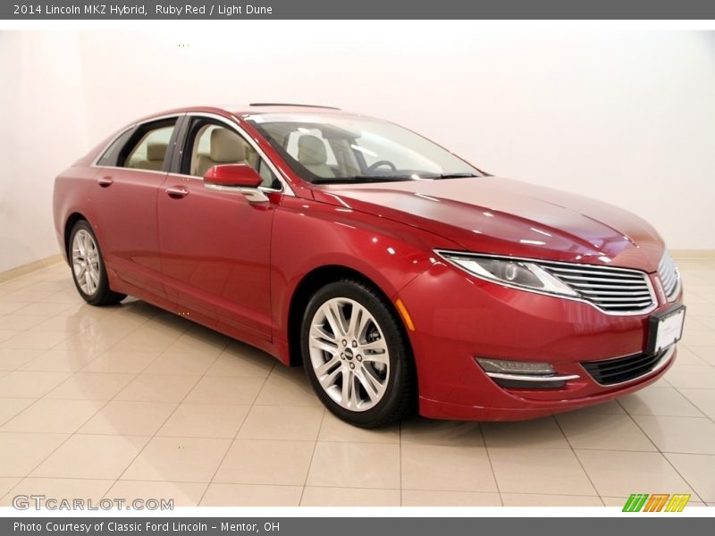 Ruby Red / Light Dune 2014 Lincoln MKZ Hybrid