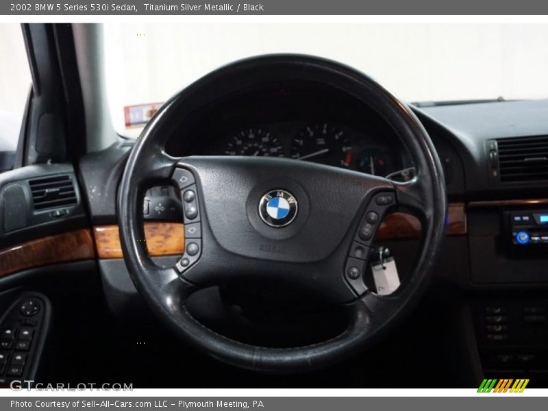 Titanium Silver Metallic / Black 2002 BMW 5 Series 530i Sedan