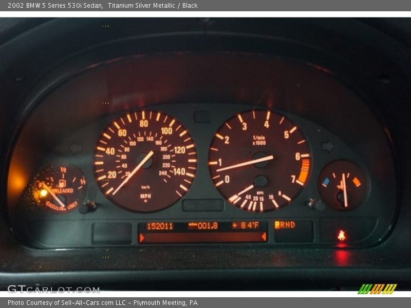 Titanium Silver Metallic / Black 2002 BMW 5 Series 530i Sedan